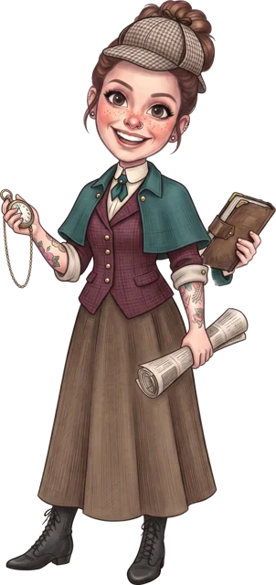Lauri disfrazada de Detective 221B